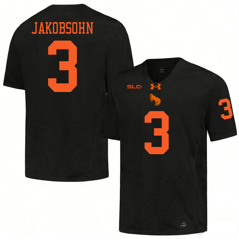 UT Rio Grande Valley Vaqueros #3 Aidan Jakobsohn College Football Jerseys,Uniforms-Black